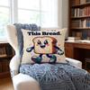 CreativeIdea Toast Cushion Cover Anti-Dust Mite Short Plush Pillowcase - Invisible Zipper Silky Soft Sofa Cushion Cover