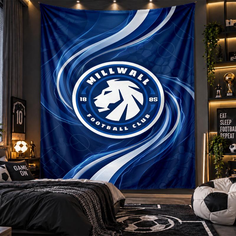 Wall Hanging Tapestry Millwall Football Print Cloth for Living Room Bedroom Home Decor