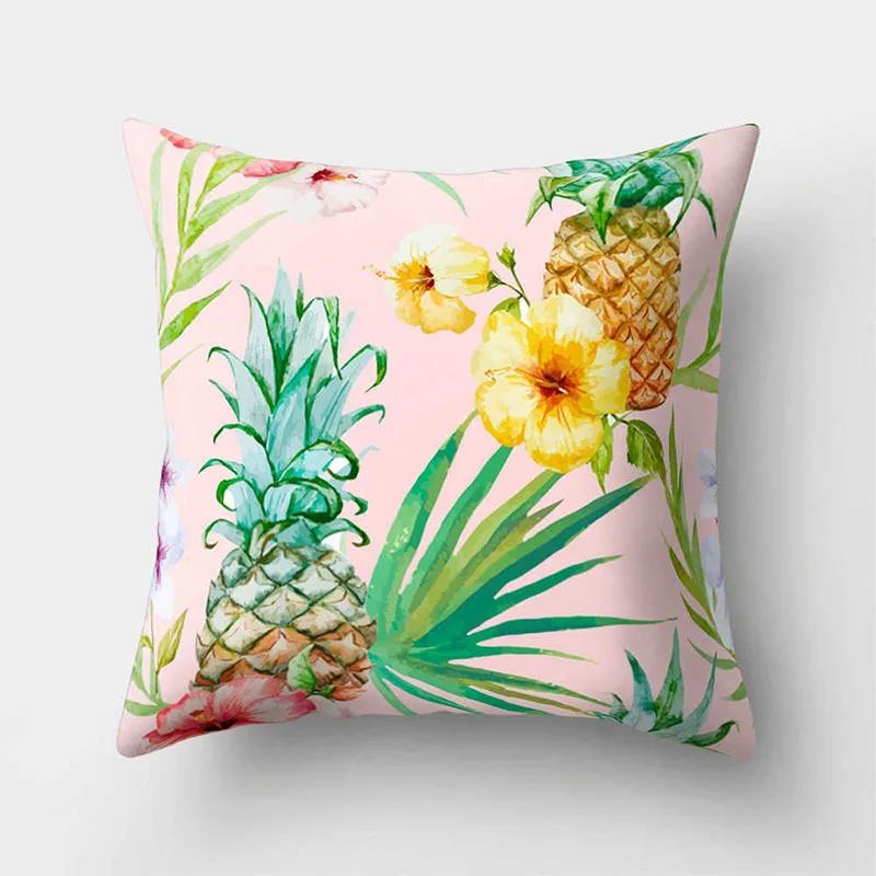 Cover Cushions 45*45cm Polyester Throw Pillow Case Yellow Pineapple Decorative Pillowcase Pillow Cover Kussensloop