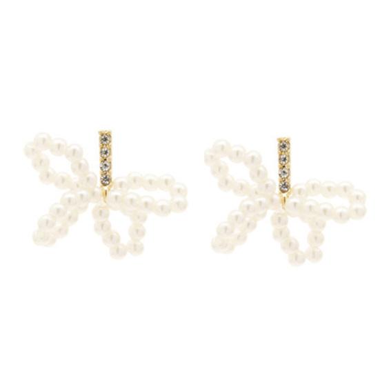 

Женские серьги-гвоздики из искусственного жемчуга с бантом и цветком в форме сердца, серьги-гвоздики со звездами, подарок для ювелирных изделий 4#