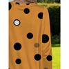 Women's plus size retro polka dot long-sleeved loose top with pockets for women, versatile, casual and slim style