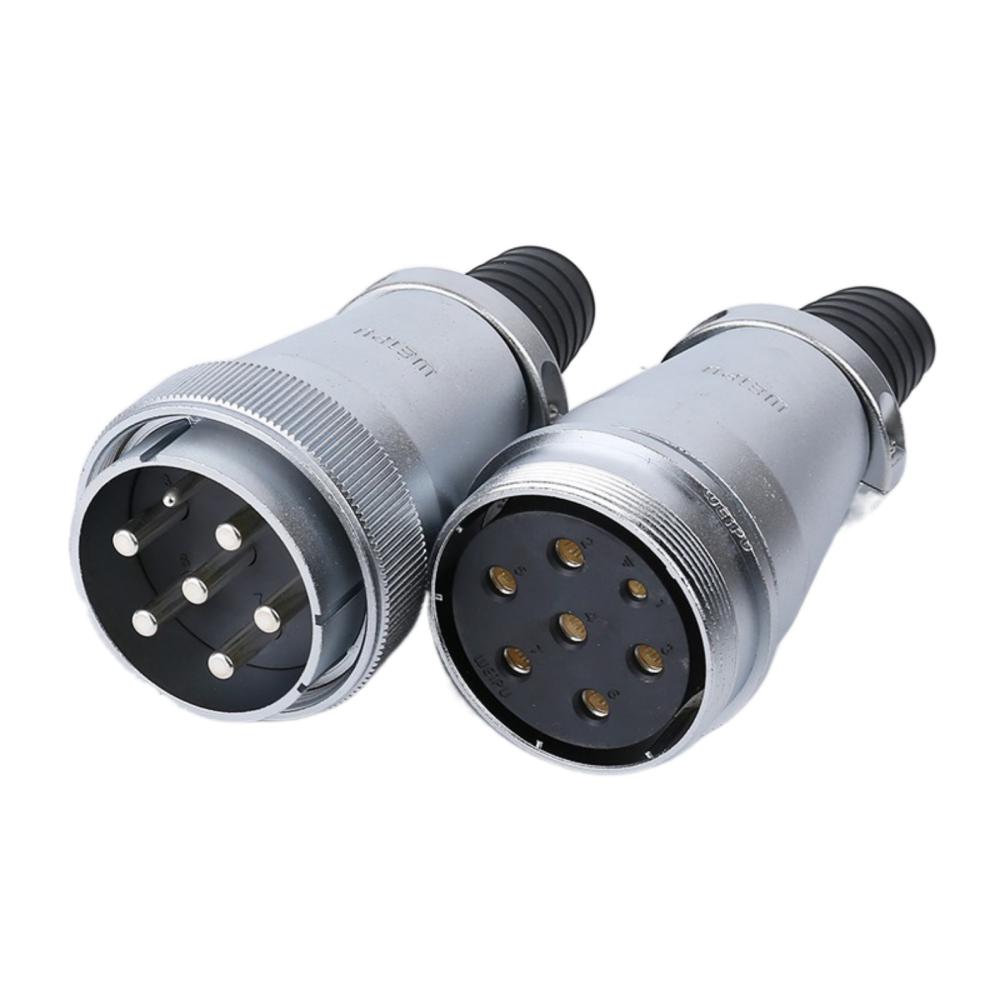 WEIPU WS55 TQ/ZQ M55 Waterproof Automotive Wire Connector Panel Mount 4 7 40 53 61 Pin 50A 150 Amp Electrical Power Connectors