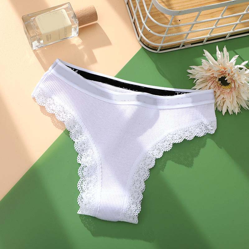 

Женские хлопковые трусики для девочек, стринги с буквами, бразильские трусики, сексуальное кружевное нижнее белье для женщин, нижнее белье XXL белый