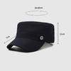 Men's Spring Summer Net Cap Flat Top Cap Outdoor Sun Hat Middle-Aged Breathable Cap