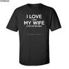 Nouveau Printemps Coton Haute Élasticité Nouvelle Marque Drôle Vêtements Je L'aime Quand Ma Femme Me Laisse Les Jeux Vidéo Faites Votre Propre T-shirt