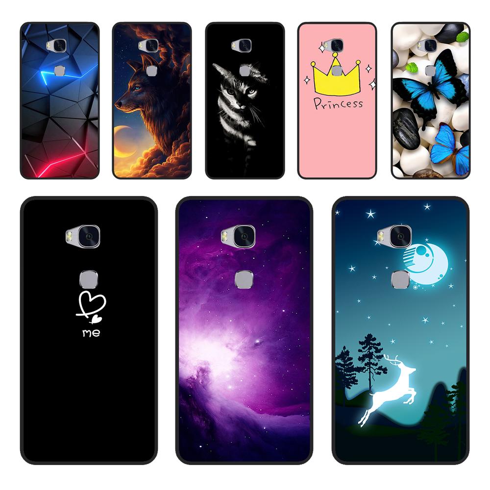 For Huawei Honor 5X Case TPU Soft Cartoon Back Cases For Huawei GR5 2016 Case Silicone Honor 5 X KIW KII L21 L22 Honor5x