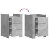 Nightstand Concrete Gray 45 x 50 x 65 cm Particleboard