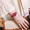 Diamond-Shaped Women's Quartz Watch with Leather Strap, Waterproof, and Suitable for Students and Couples.