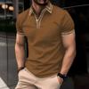 Summer Men's Casual Collar Line Short Sleeved T-shirt Polo Shirt