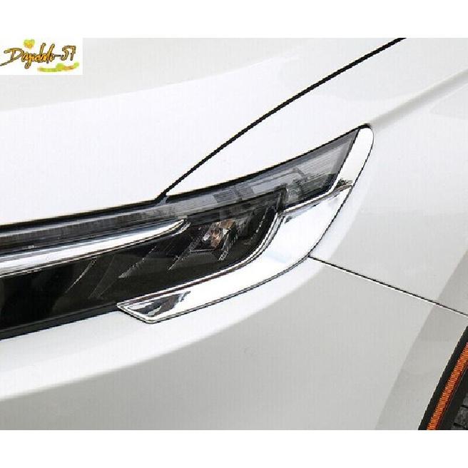 2PCS For Honda CRV CR-V -2024 ABS Chrome Front Headlight Eyelid Strip Trim