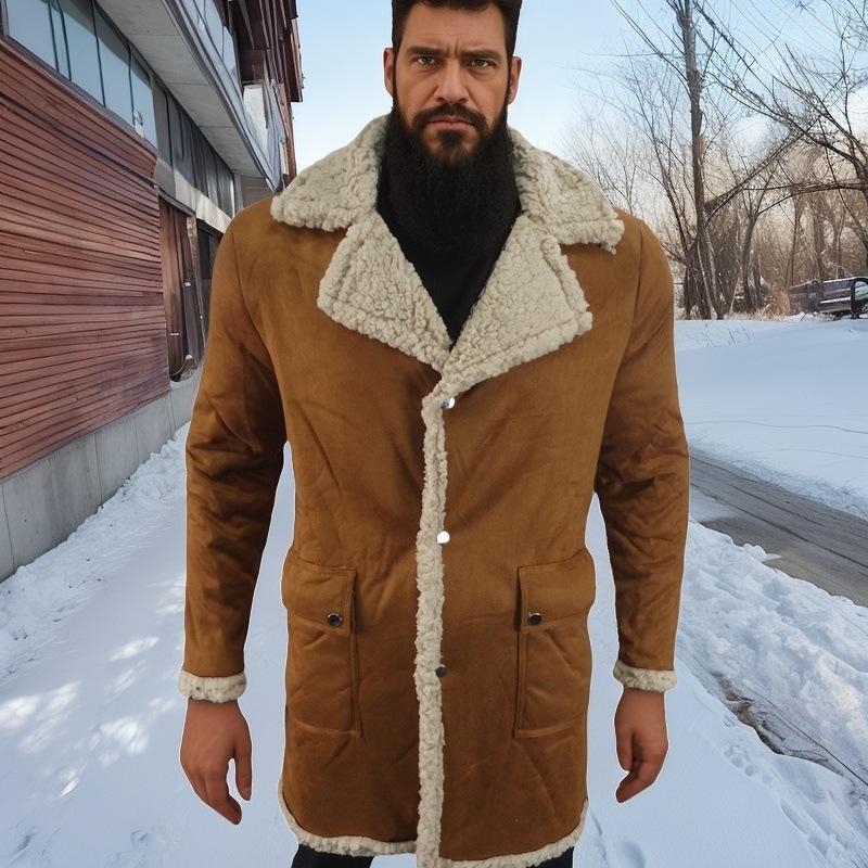 

Осенне-зимнее мужское пальто Пальто Мужская утолщенная куртка 5XL