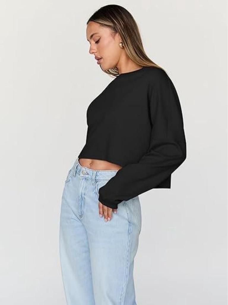 Women's Urban Style Autumn Polyester Pullover: Round Neck, Long Sleeve, Loose Fit
