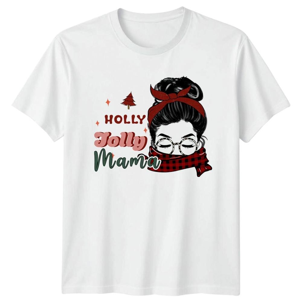 Holly Jolly Mama Christmas Holidays Unisex Graphic Tee Unisex Unisex Shirt S