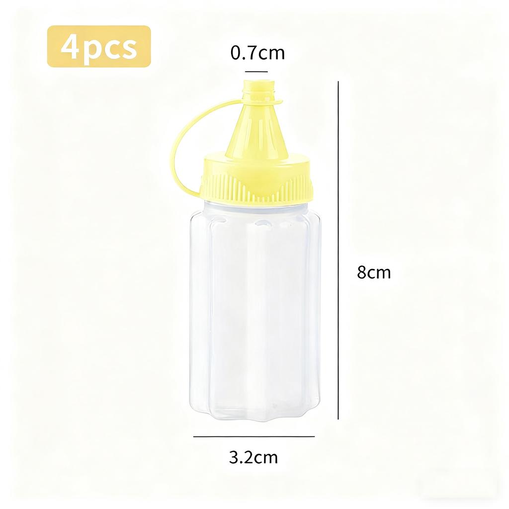Mini Portable Seasoning Squeeze Bottles for Jam Sauces and Barbecue Seasonings Airtight Lids Kitchen Storage Kitchen Tool