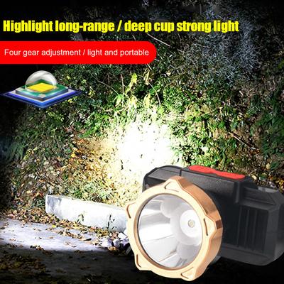USB Rechargeable Portable LED Head-Wear Flashlight for Night Fishing Camping