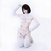 Virgin Killer Sweater Lolita Knit Bikini Sweater Sexy High Neck Fashion Funny Cosplay Clothing Costume Dumpling Girl Costume Event Party Disguise