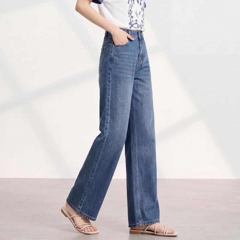 FivePlus Women's Mid-High Waist Classic Straight Leg Jeans