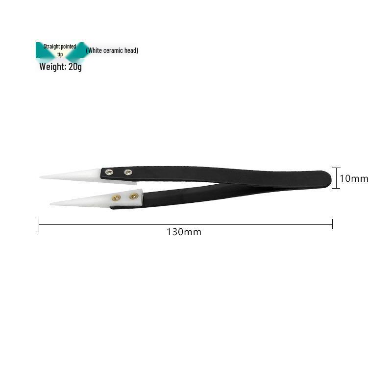 Vyměnitelné keramické pinzety pro vysokoteplotní pájení - Extra jemný hrot, nemagnetické, izolované pro opravu mobilních telefonů
