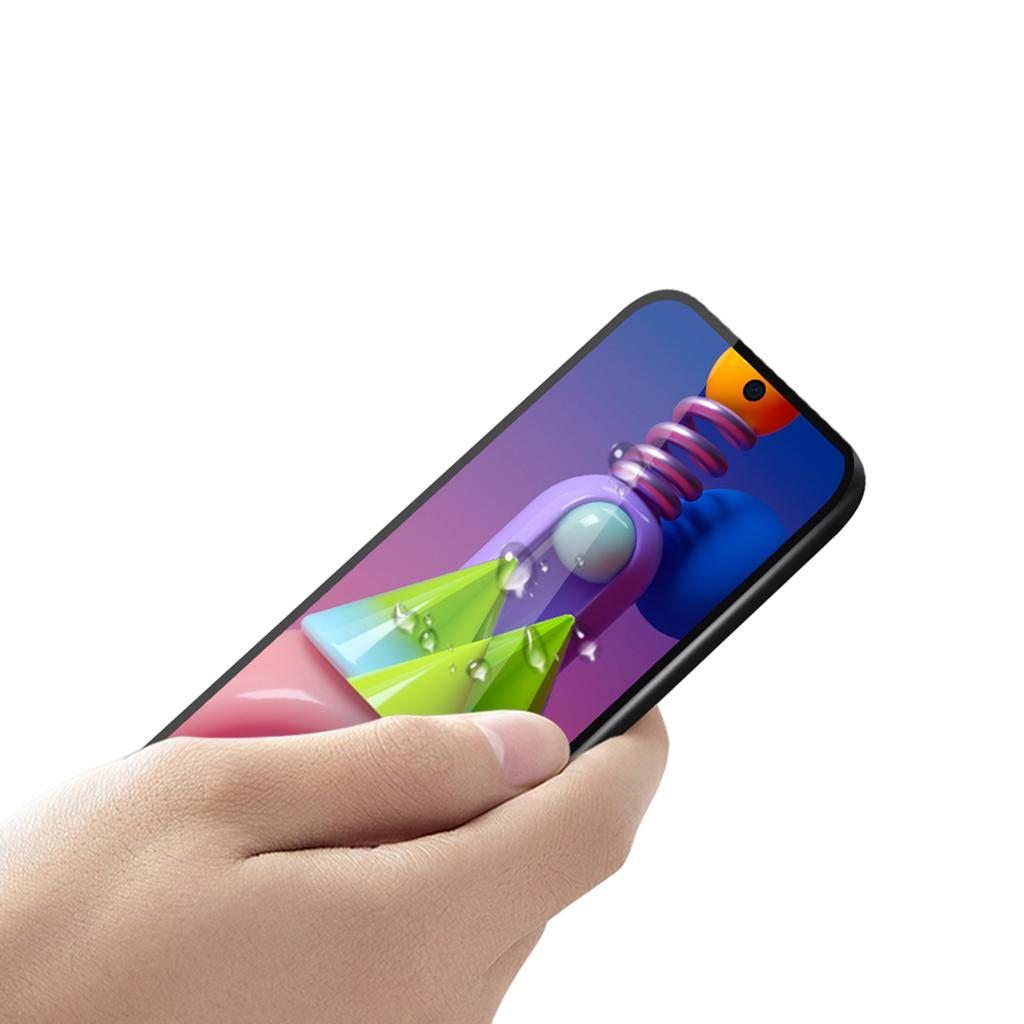 PINWUYO Full Glue Tempered Glass Screen Protector for Samsung Galaxy M51 Anti-explosion Anti-fingerprint