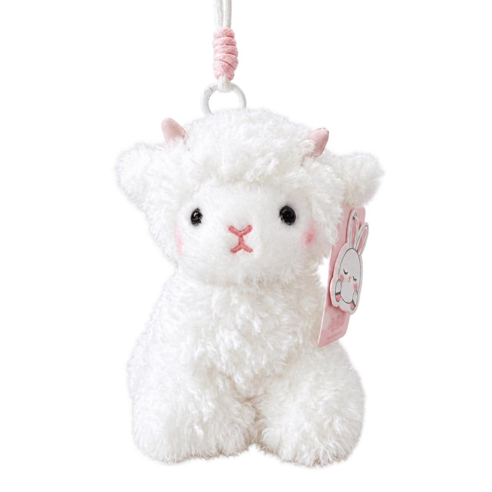 Bag Pendant Standing Sheep Plush Keychain Soft Stuffed Animal Ornament New Year Gifts