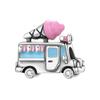 Copper Ice Cream Cart Model Beads Original Pendants Bracelet Charm Jewelry Party Diy Trendy Gifts