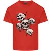5 Skulls Demons Biker Gothic Heavy Metal Unisexs Light Cotton TShirt