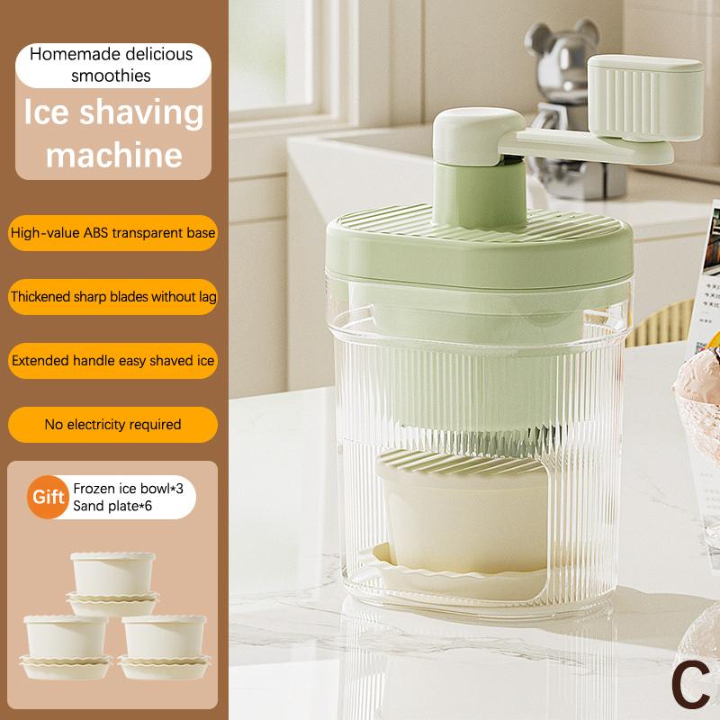 Shaved Ice Machine Small Manual Ice Crusher Home Hand-Cranked Machine Making Smoothie Machine Suitable For Outdoor Camping