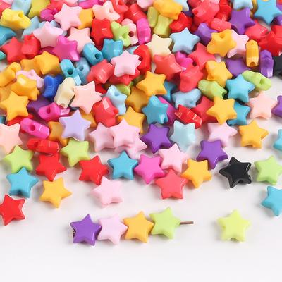 Acrylic 9Mm Pentagram Bead Solid Color Bead Star Loose Bead Bead Bead Diaphragm Diy Necklace Bracelet Jewelry Accessories