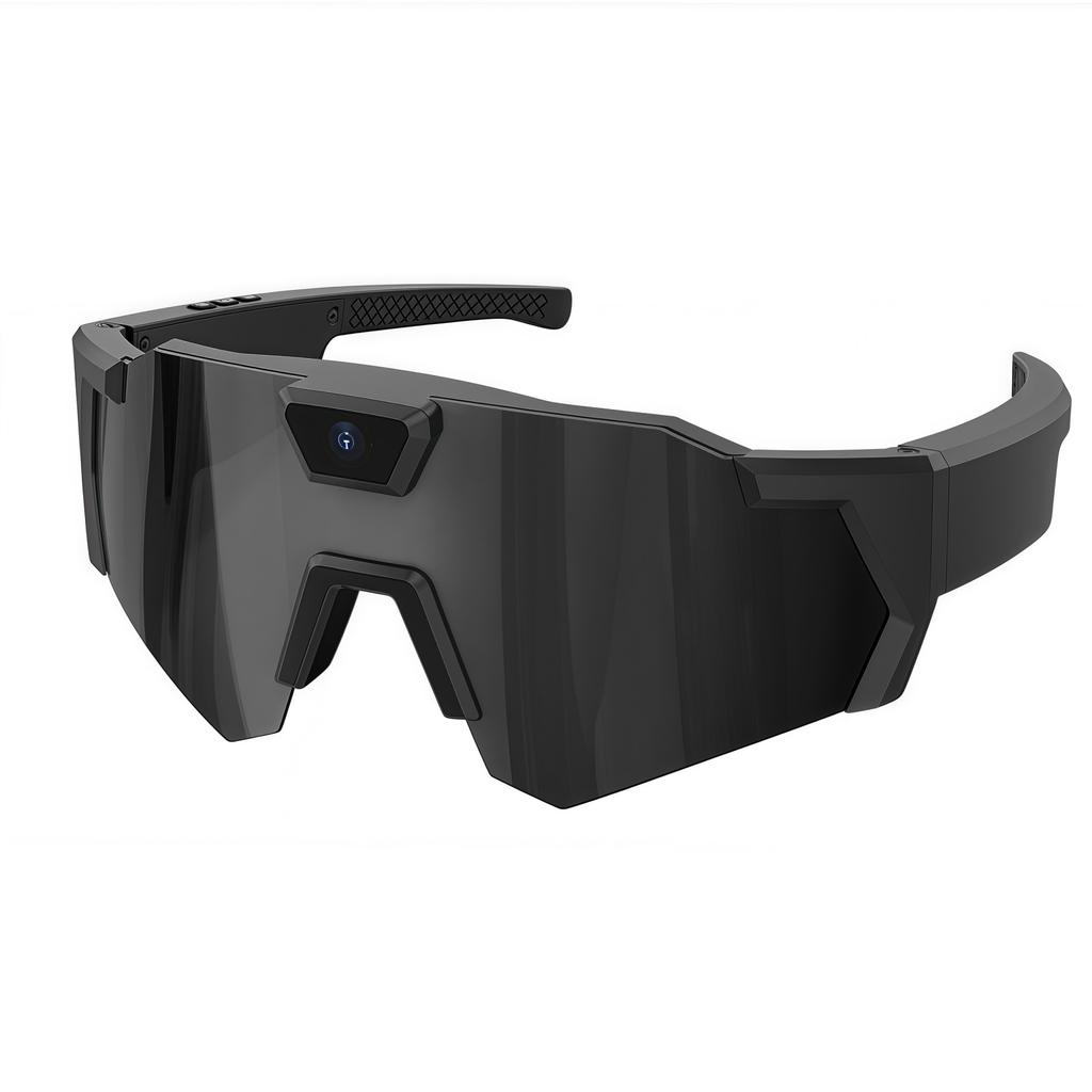 Gafas Inteligentes con Cámara Transfronterizas Gafas de Sol Deportivas para Ciclismo al Aire Libre Gafas de Esquí Control por Botón Pulsador Montura de Plástico Descarga de Teléfono