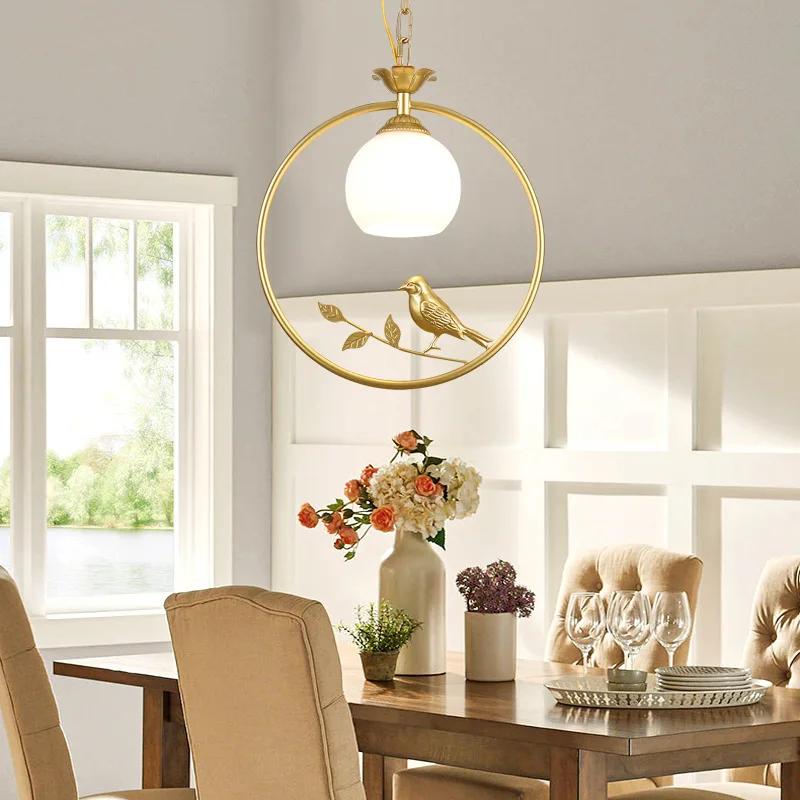 Vintage Loft Pendant Lights Creative Bird Lamp Dining Room Decoration Light Fixtures Living Room Home Indoor LED Pendant Luster
