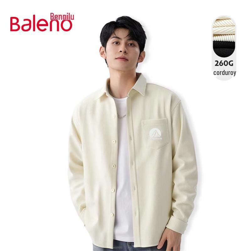 Baleno Men's Corduroy Long Sleeve Casual Shirt