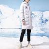 Anta Outdoor Series Logo Print Badge Long Hooded Down Jacket Women Outerwear White 162146913-01