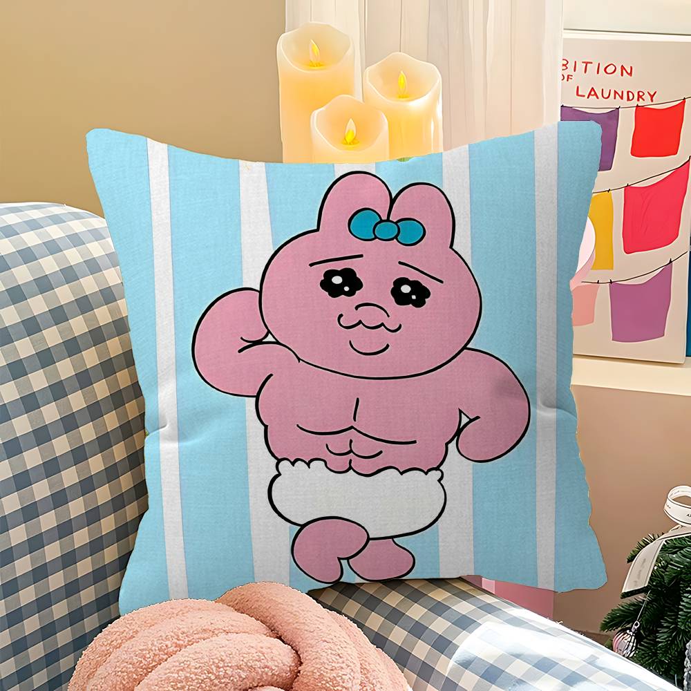 Cute O-Opanchu U-Usagi Personalized Pillow Dust Cover Bedroom Kids Party Decoration Pillowcase Birthday Children Gift