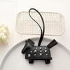 Cross Rivet Leather Pony Bag Charm and Keyring Accessory