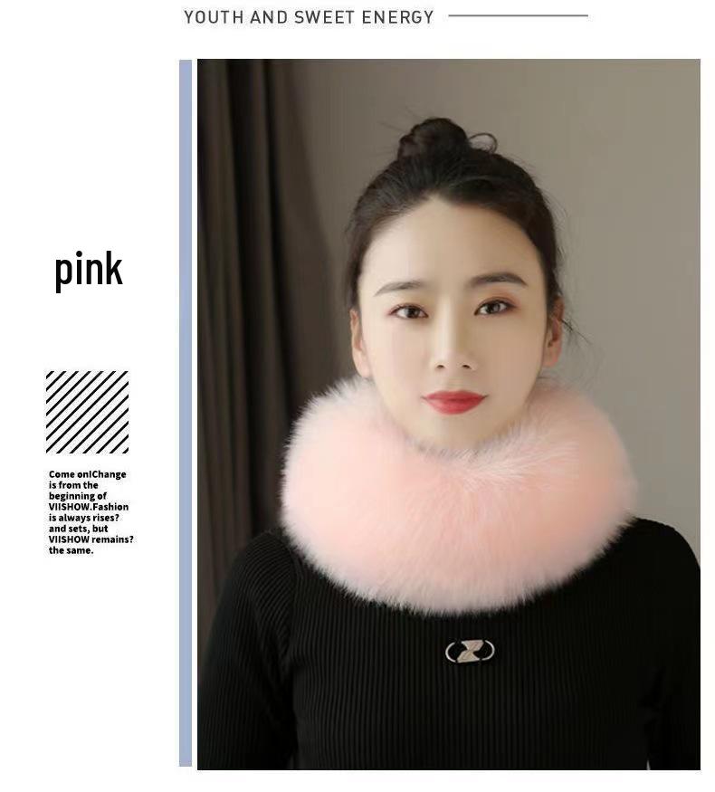 Celebrity Winter Fur Collar Scarf: Versatile Neck Warmer for Men & Women