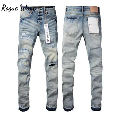 RogueWave Blue Ripped Jeans High Street Casual Pants