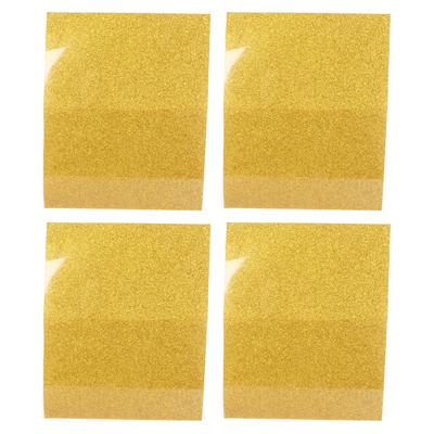 4 Sheets Heat Transfer Film Gold 11.8in Long 9.8in Wide Smoothing Easy Operation Heat Transfer Sheet for Shirt Bag Apron