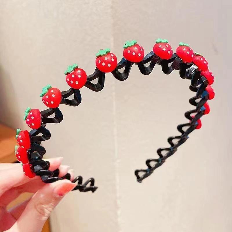 Summer Cartoon Wave Headband Children'S Candy Color Headband Hairpin Bangs Broken Hair Finishing Artifact Girls Hair Accessories Women
