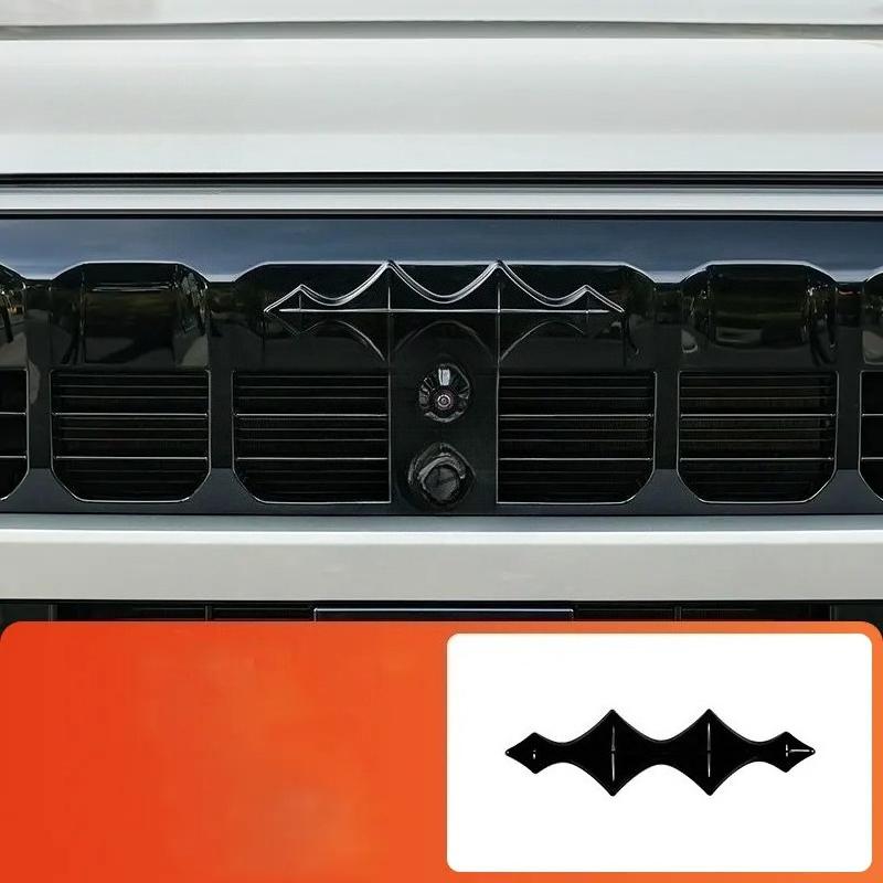 

For BYD Leopard 8 DENZA B8 2025 2026 3D ABS Sticker Car Front Emblem Badge Decals Black Badge Logo Emblem Cover Car-Styling