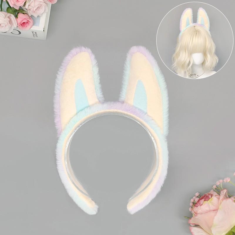 Cute Plush Cartoon Ear Headband Women Men Face Washing Hair Accessory Soft Fuzzy Animal Ears Headwear