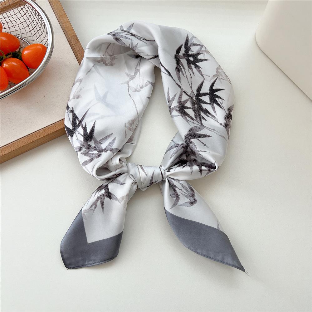 70*70cm New Luxury Square Scarf Silk Scarves Women Neck Hair Tie Band Hijab Kerchief Head Headband Smooth Bandana Female Foulard