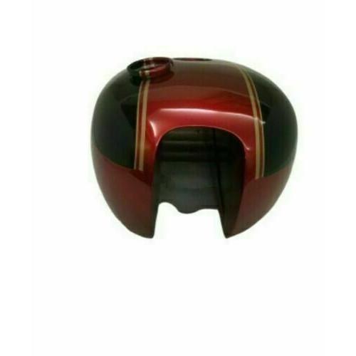 Fit For Triumph T140 Red & Black Painted Steel Petrol Fuel Gas Tank