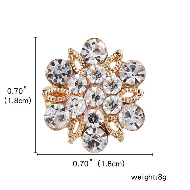 

Retro Cartoon Flower Hollow Brooches Rhinestone Clothing All Match Silk Scarf Buckle Corsage Collar Pin Dual UseFlower Jewelry