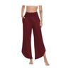 Freizeithosen für Damen mit hoher Taille, lockere, unregelmäßige Hose mit weitem Bein