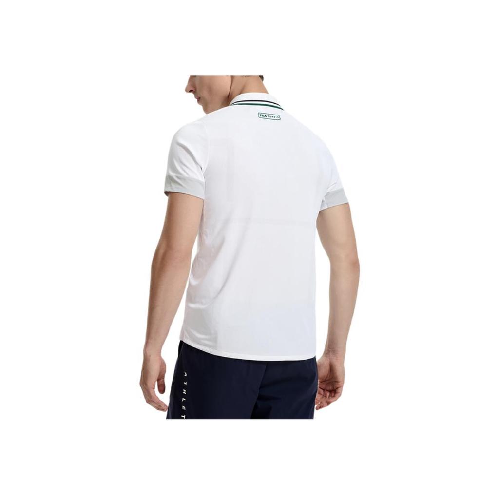 New FILA Polo Shirts Men's Jade White A11M313102F
