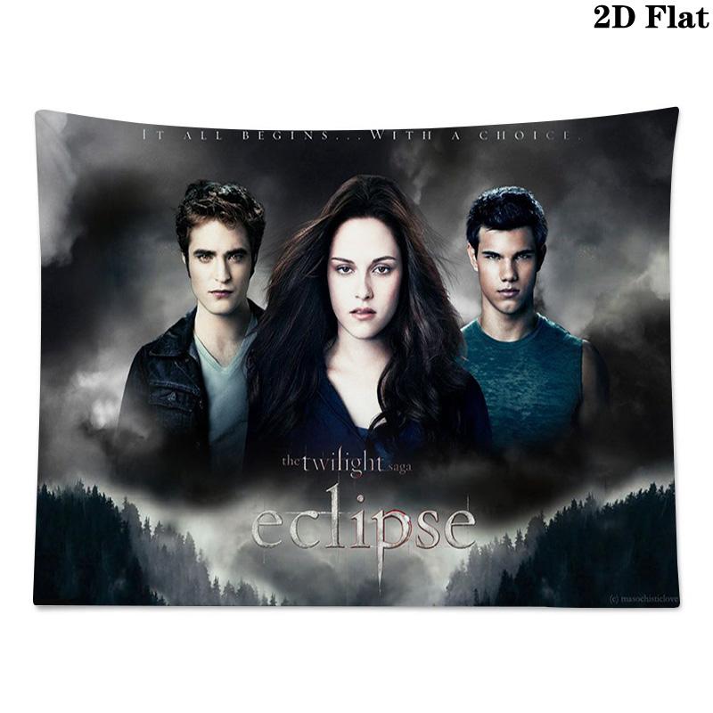 Twilight Poster Wall Tapestry Aesthetic Wall Hanging Printed Fabric Blanket Decorative Tapestries for Bedroom Living Room Home Decor