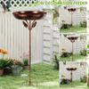 Bird Bath for Garden Metal Standing Bird Bath Feeder Bowls with 5 Prongs Stakes Easy To Install for Patio Outside Yard Decor