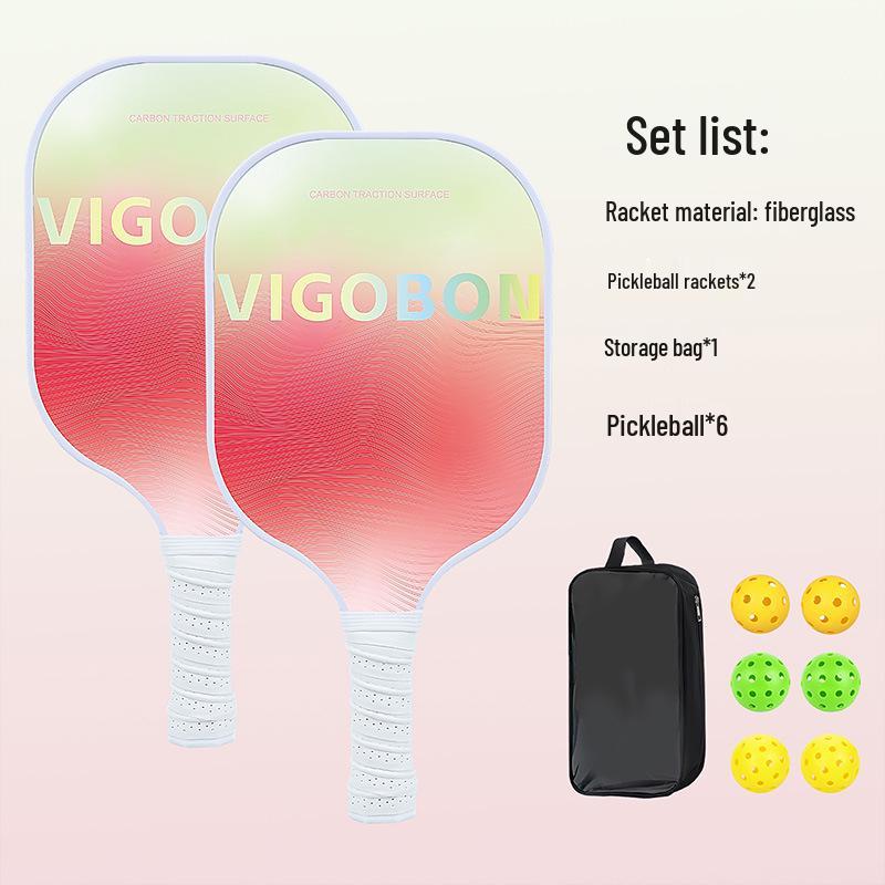 Pickleball Paddle Set with Fiberglass & Carbon Fiber Honeycomb Core