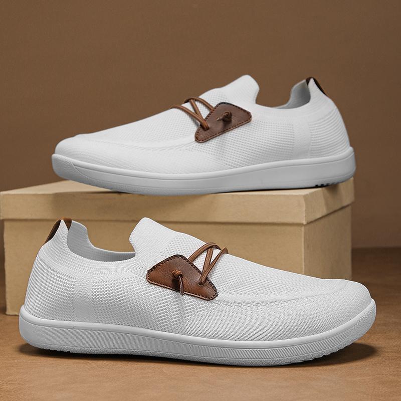 New Men Athletic Shoes Mesh Breathable Daily Wear Shoes Outside Soft-Soled Walking Footwear Lightweight Plush Comfort Men Athletic Shoes