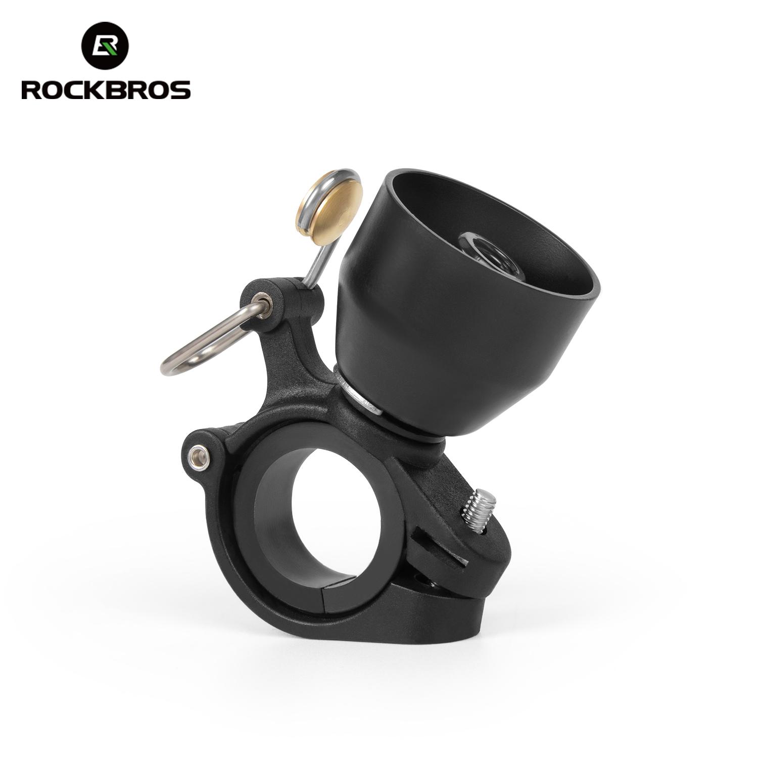 ROCKBROS Bike Bell Compact High-pitched Bell Warning Stable Bicycle Mini Horn Bell Copper Waterproof Retro Crisp Cycling Bell